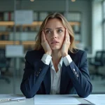 Femme d affaires fatiguée dans un bureau moderne