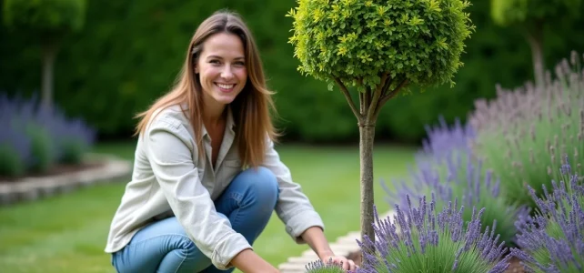 Comment créer un massif élégant avec un saule crevette sur tige et d&rsquo;autres plantes